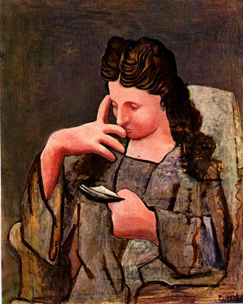 Pablo Picasso Oil Painting Seated Woman Olga Neoclassicism